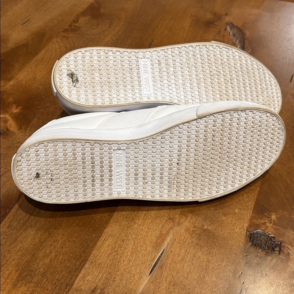 Nine West White Quilted Slip-On Sneakers - Picture 4 of 7